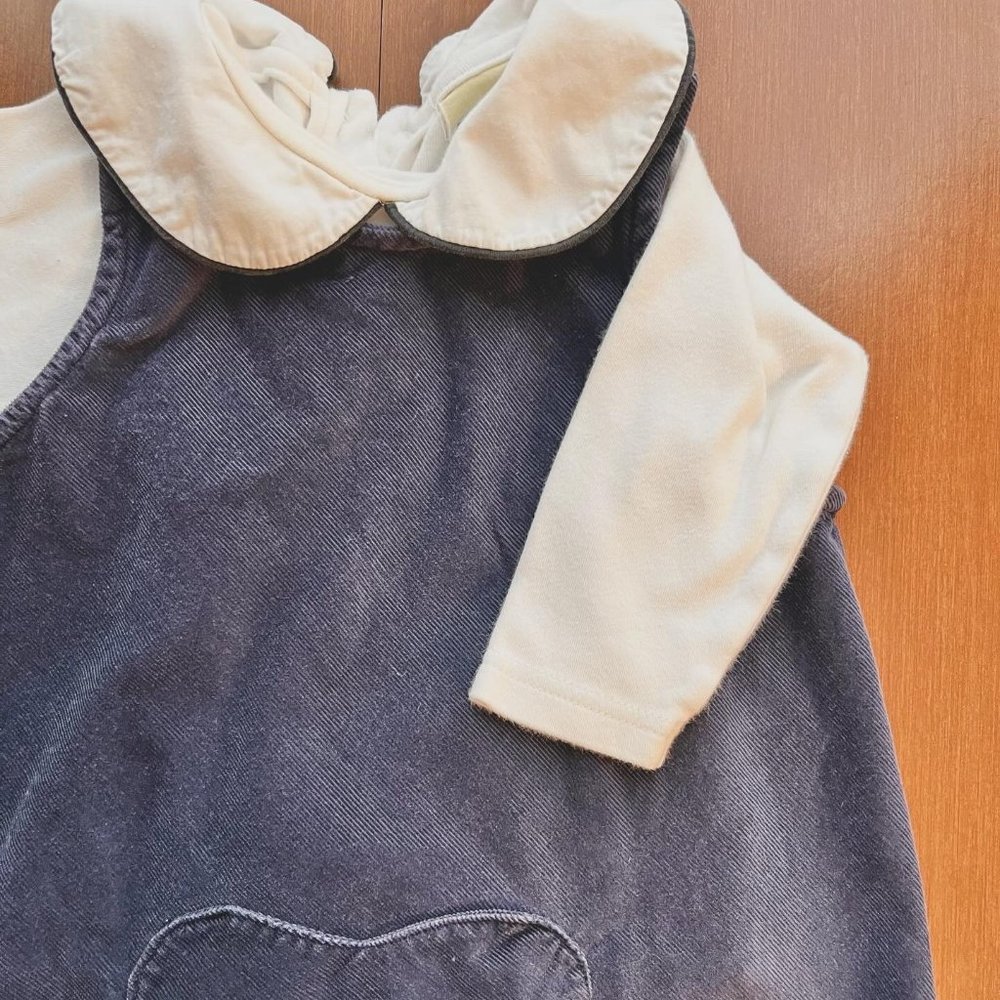 Samara White & Navy Heart Jumper